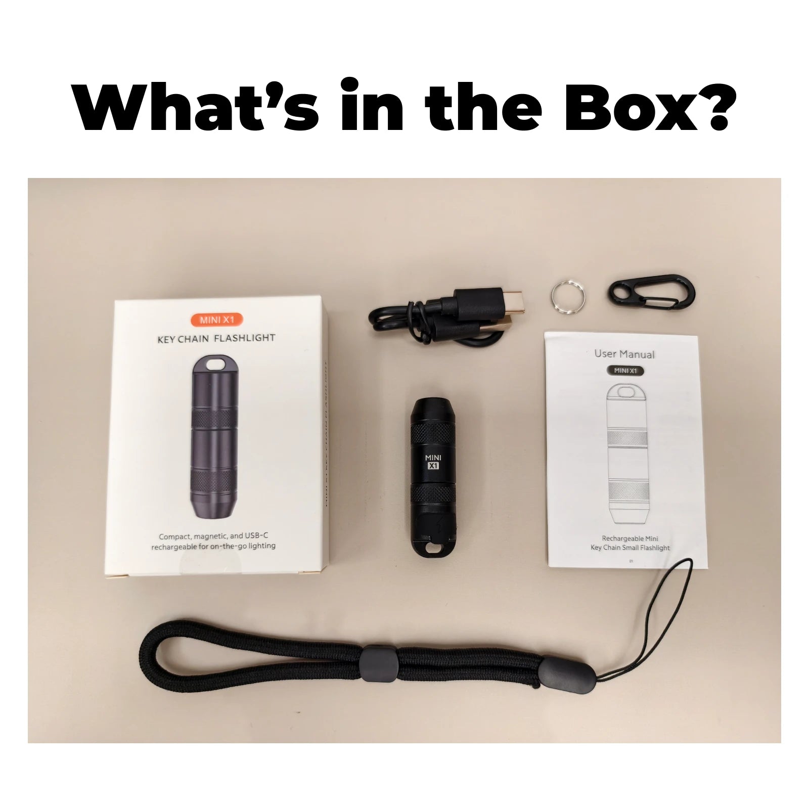 Mini X1 - EDC Rechargeable Keychain Flashlight