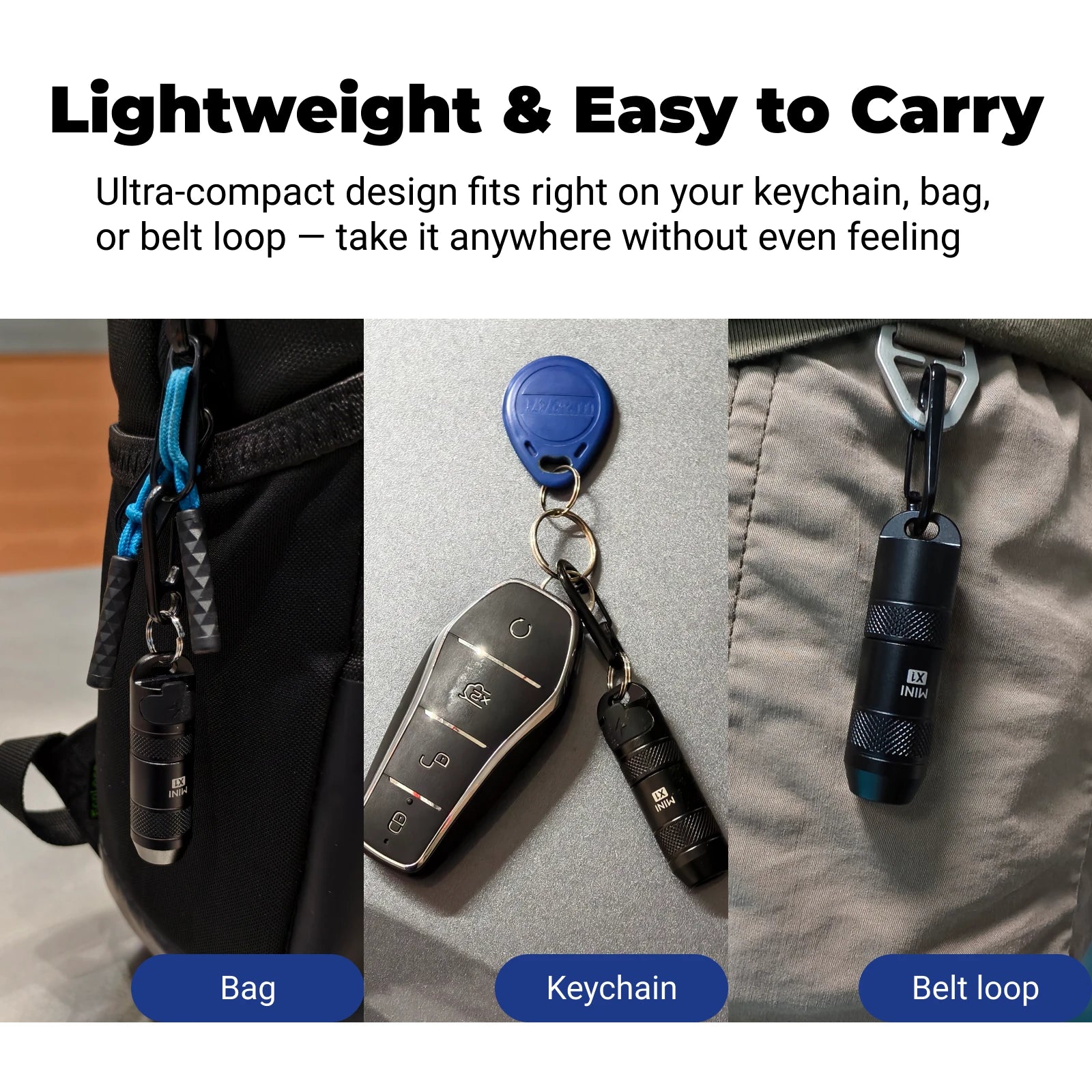 Mini X1 - EDC Rechargeable Keychain Flashlight