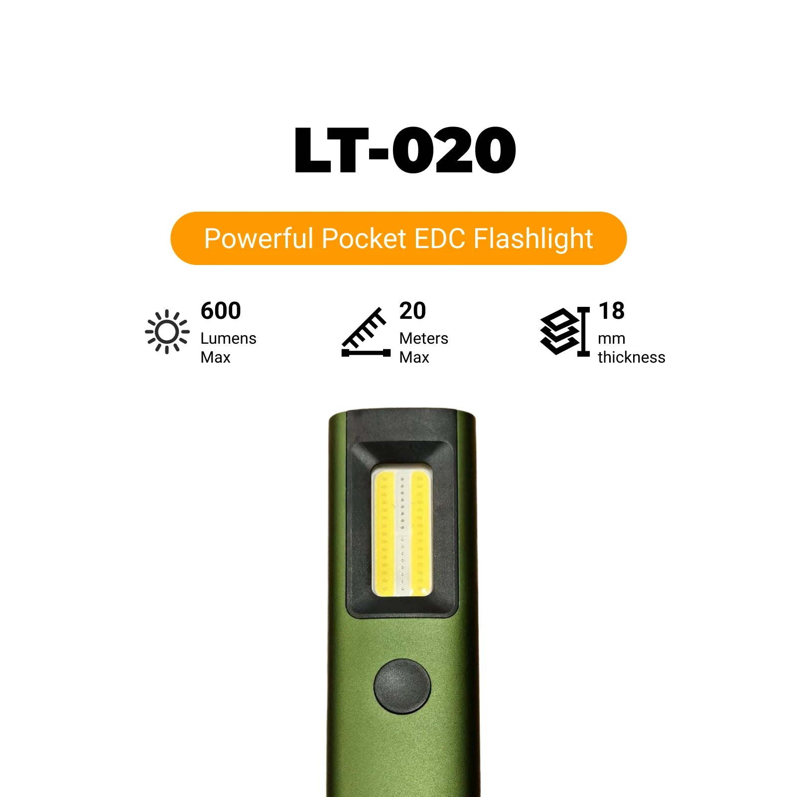 LT020 - EDC Rechargeable Pocket Flashlight