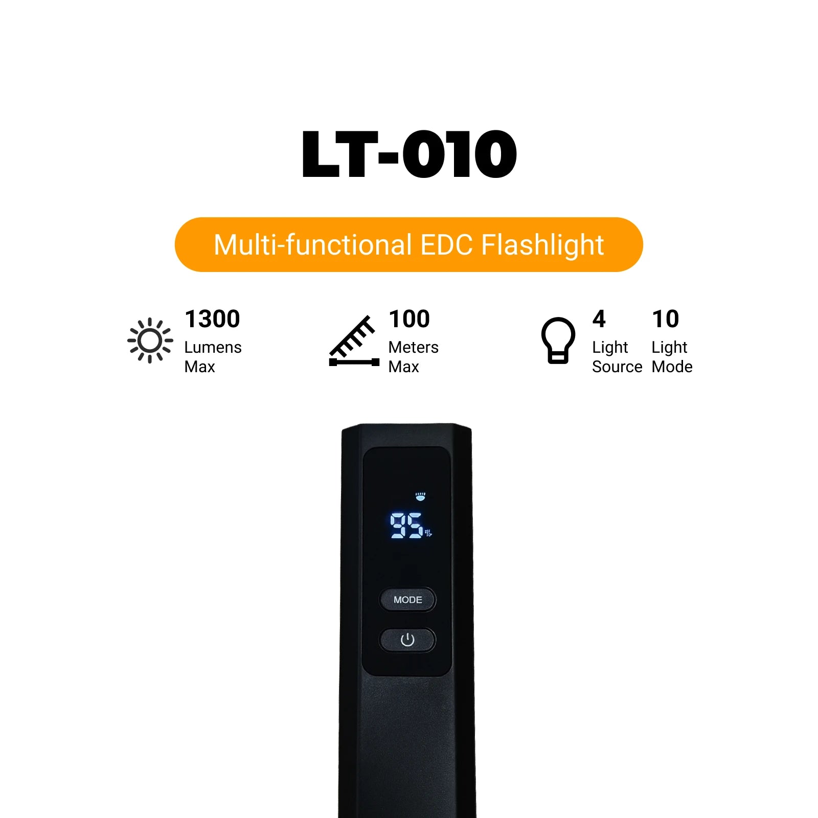 LT010 - EDC Rechargeable Multi-function Flashlight