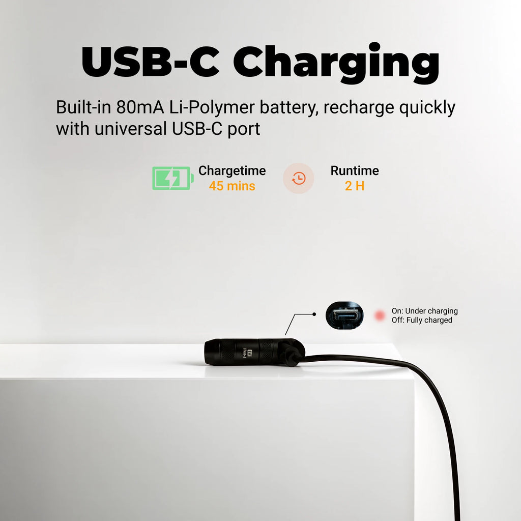 Mini X1 - EDC Rechargeable Keychain Flashlight