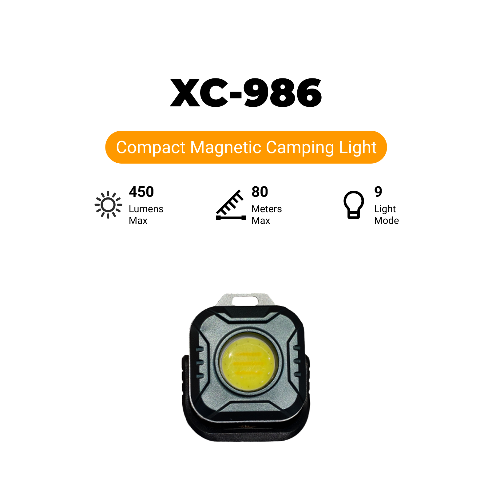XC986 - Rechargeable Compact Magnetic Camping Light