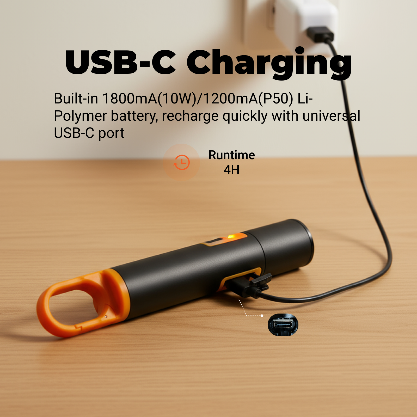 LS18 - Rechargeable Zoomable Hanging Camping Flashlight