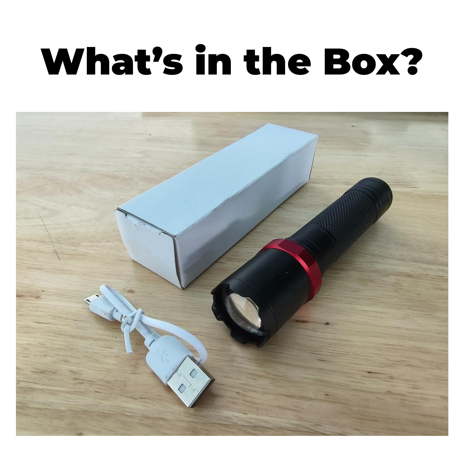 815B - Rechargeable Zoomable LED Flashlight