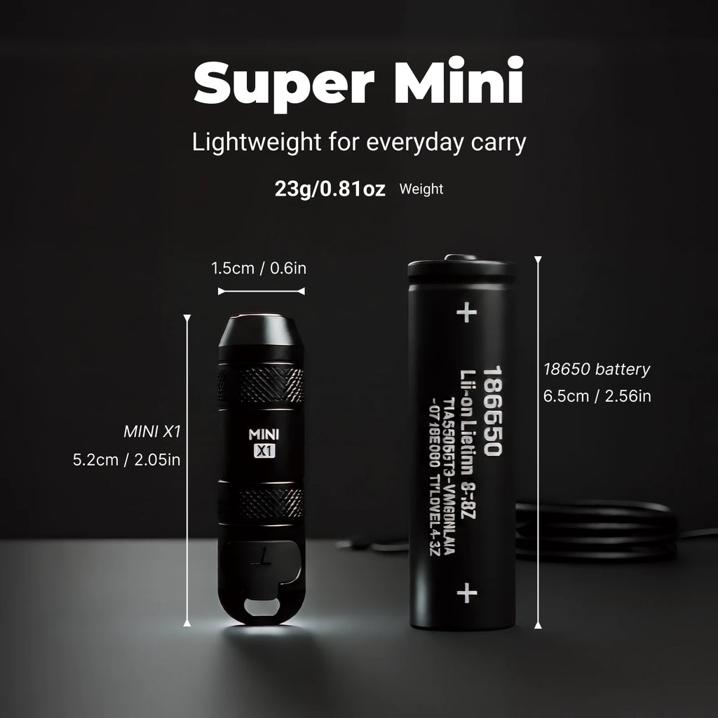 Mini X1 - EDC Rechargeable Keychain Flashlight