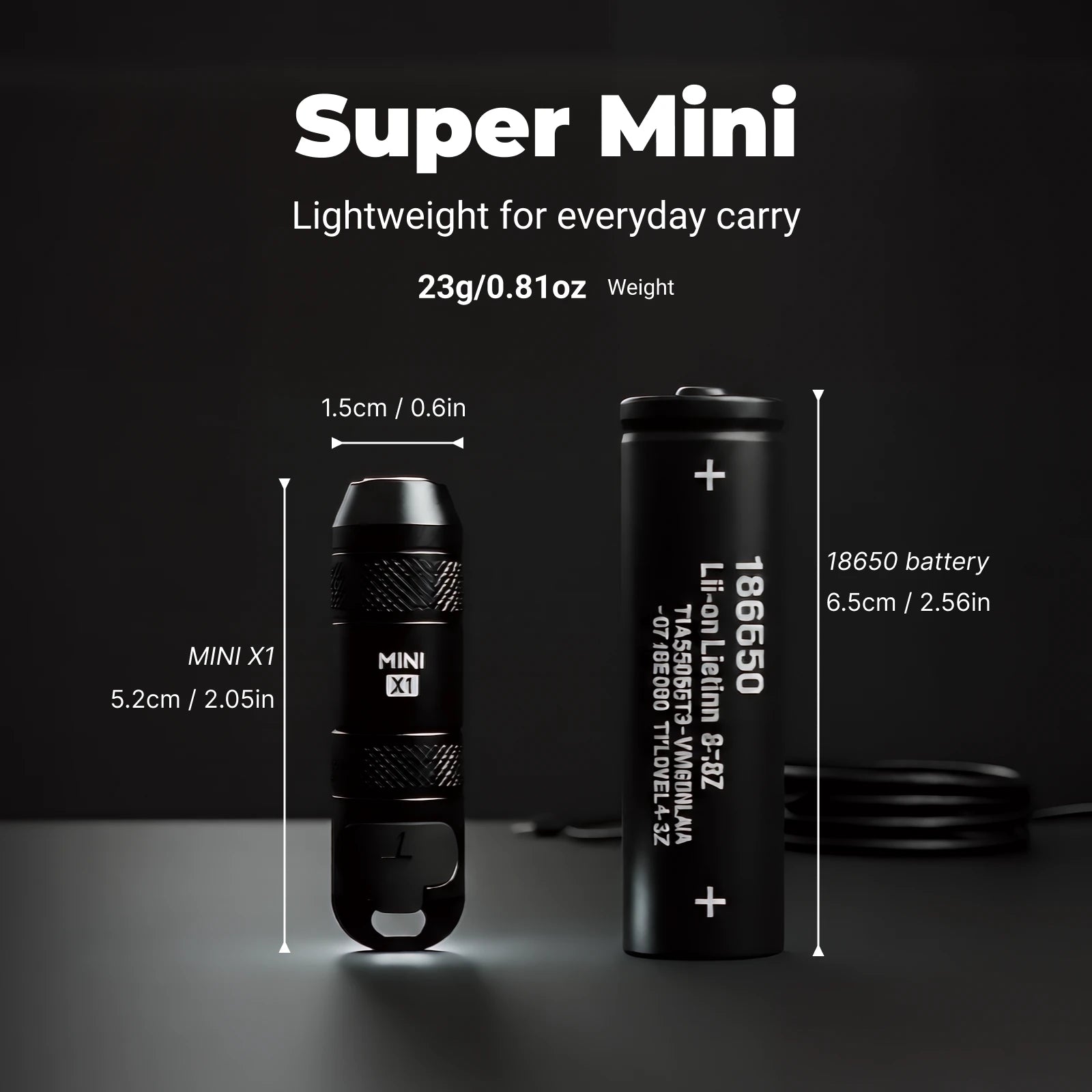 Mini X1 - EDC Rechargeable Keychain Flashlight