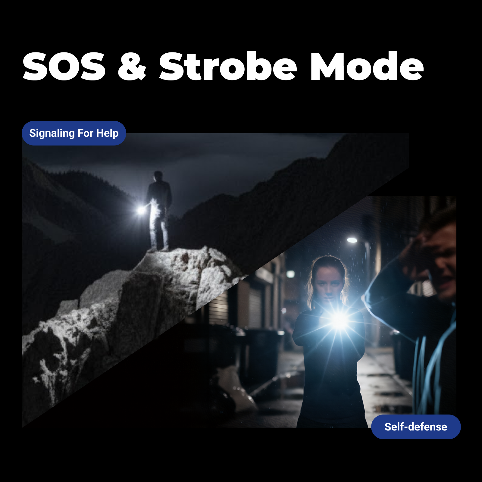 LS18 - Rechargeable Zoomable Hanging Camping Flashlight