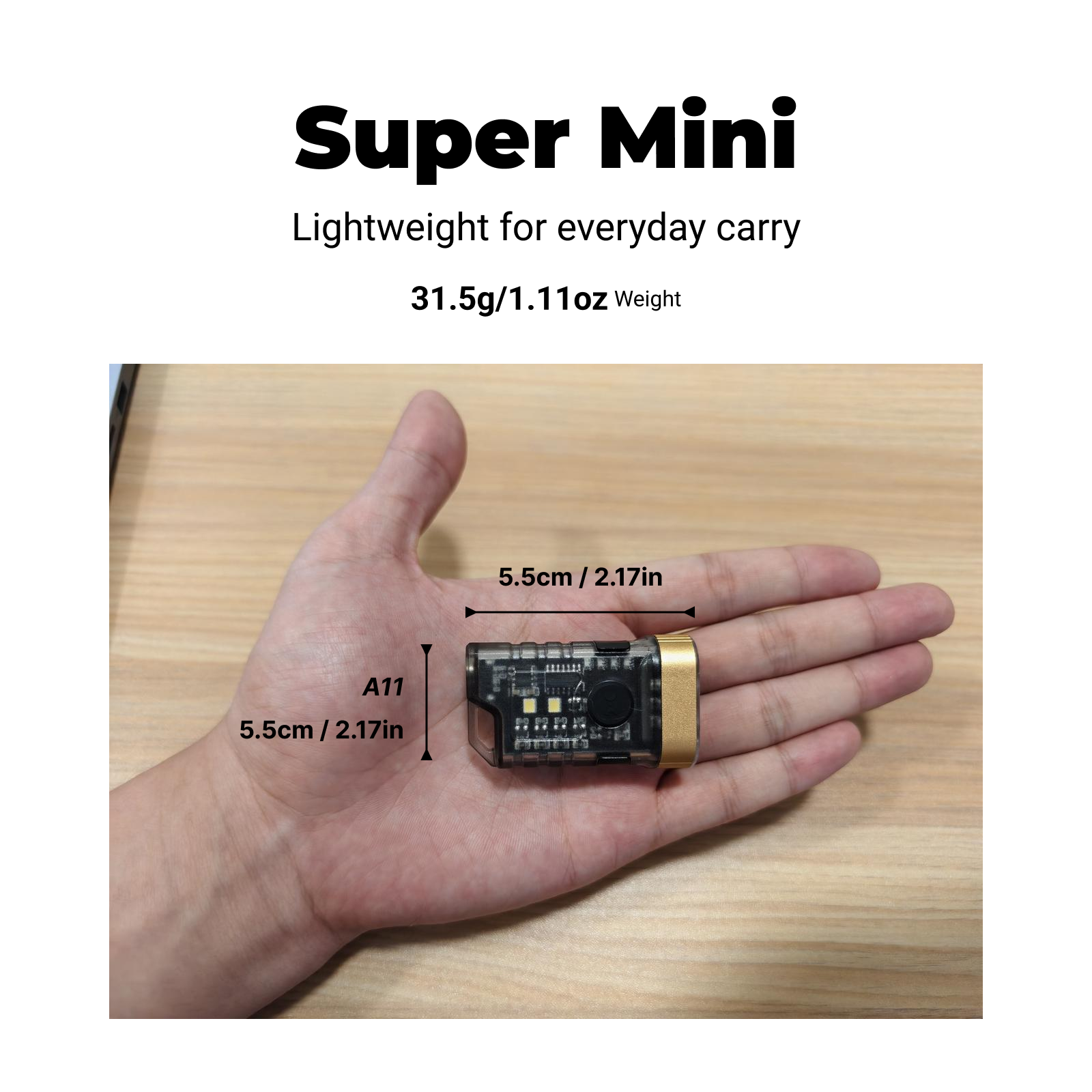 A11 - EDC Mini Rechargeable Multi-function Flashlight
